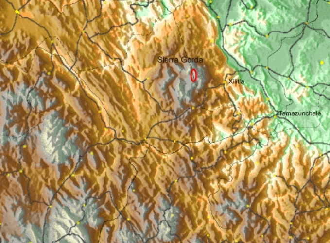 Karte Sierra Gorda